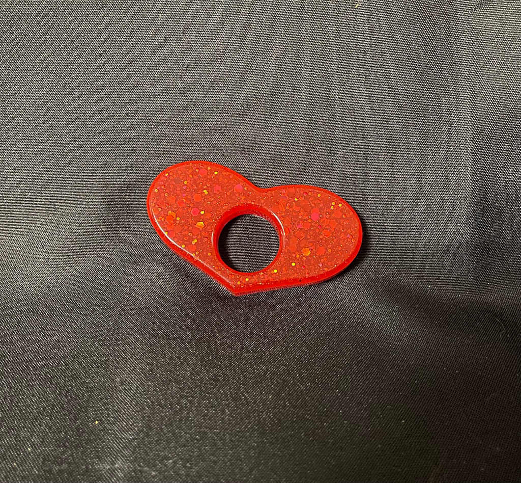 Bague de lecture rouge à paillettes 