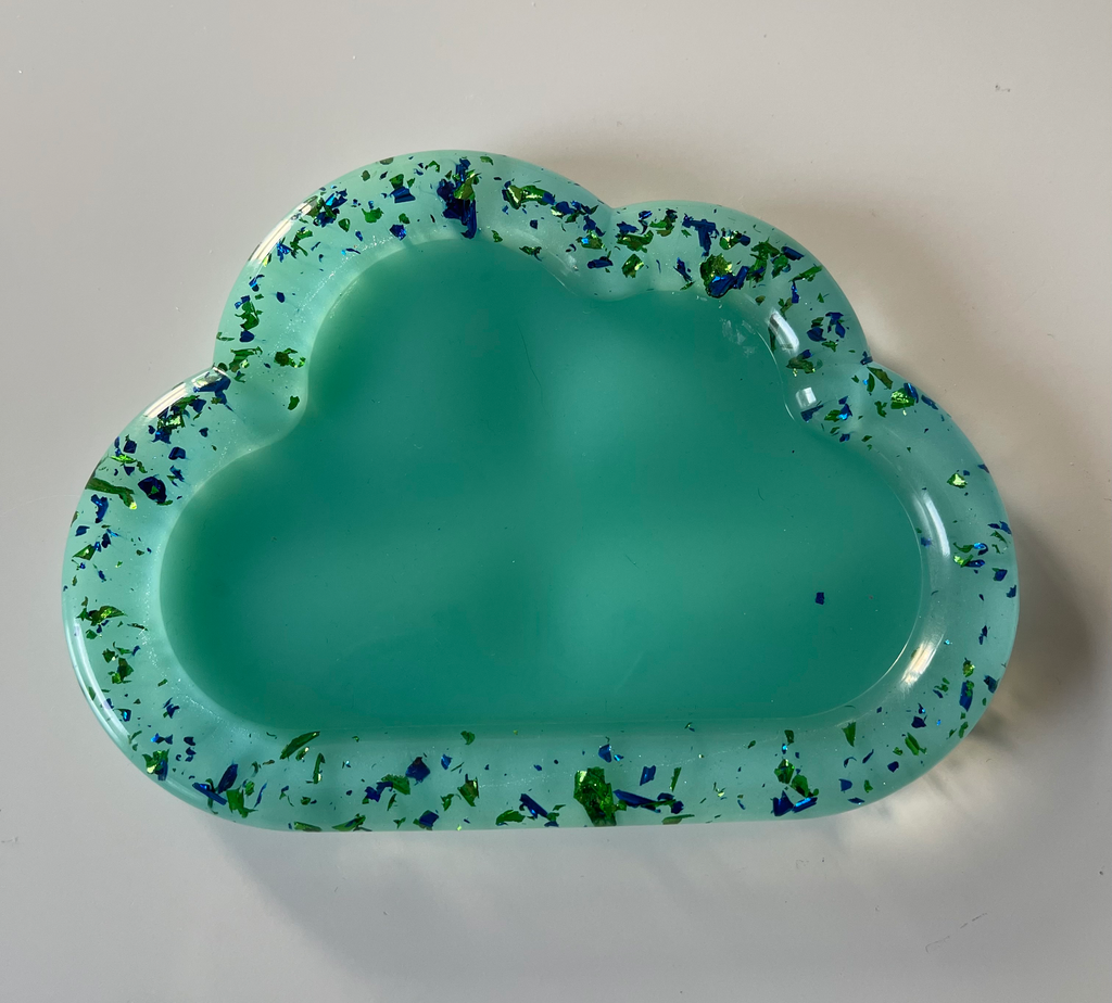 Vide poche nuage vert menthe 