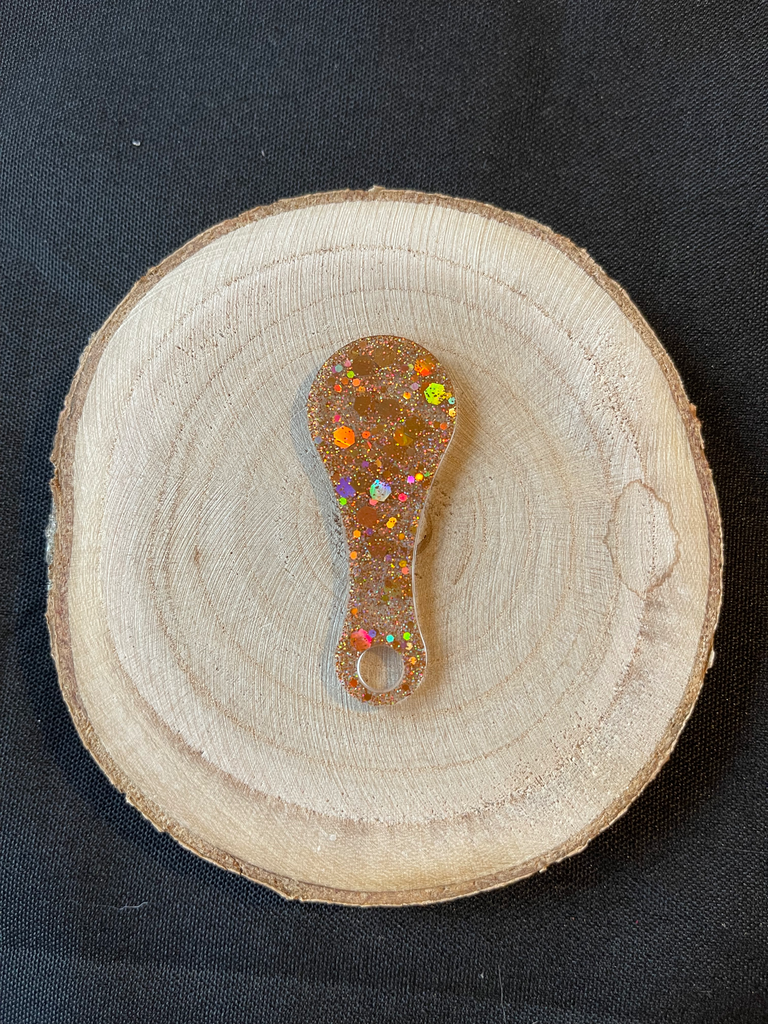 Jeton paillettes orange 