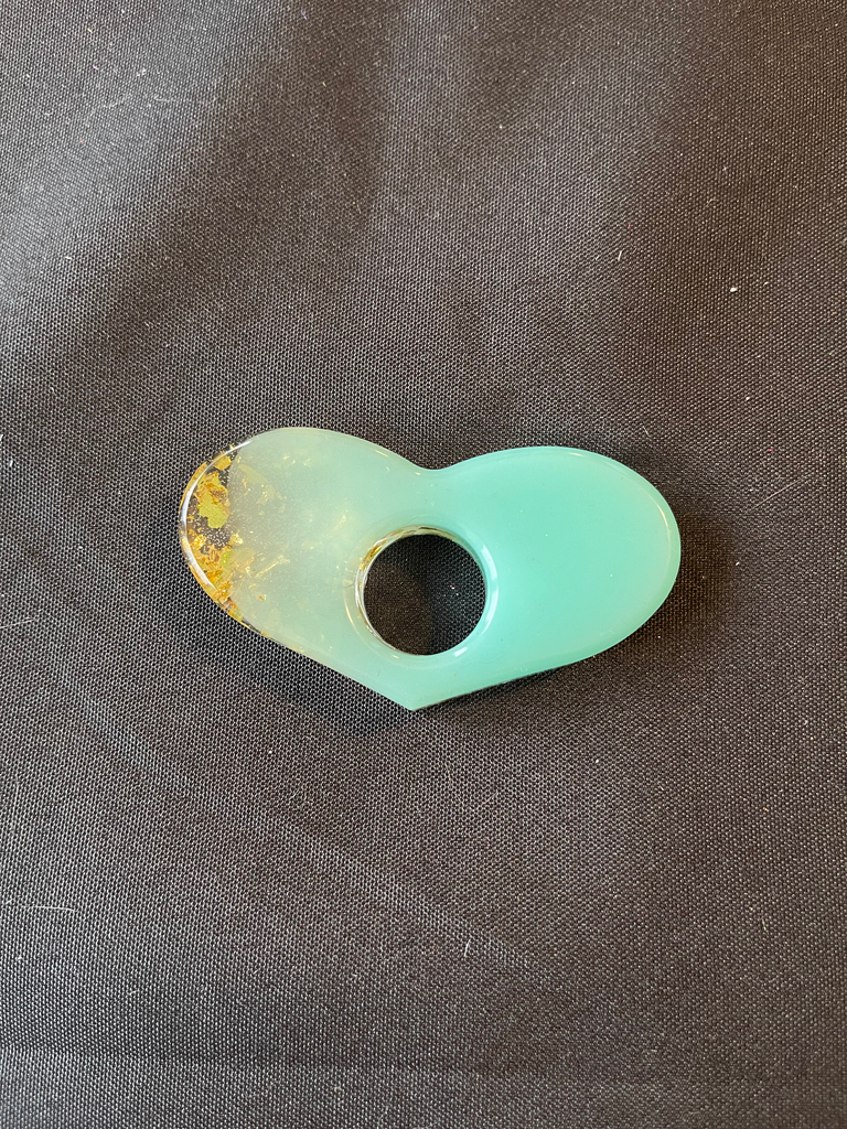 Bague de lecture turquoise et or 