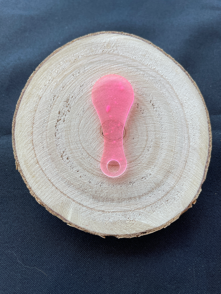 Jeton rond rose fluo 