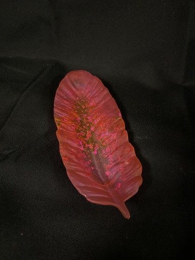 Vide poche plume rose 