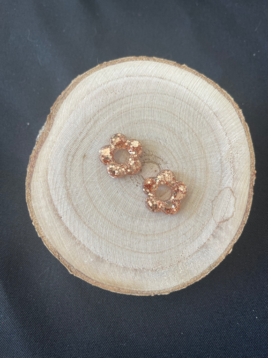 Fleurine à paillettes dorées 