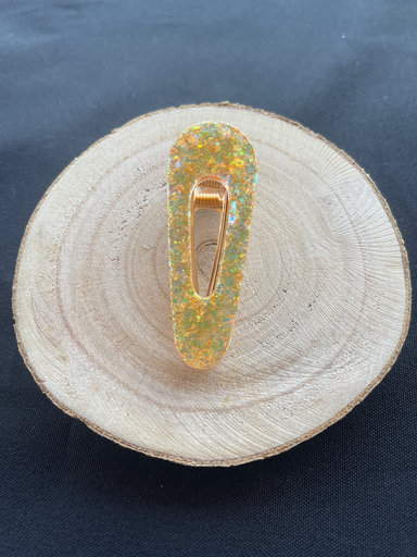 Barrette à paillette orange 