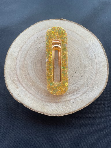 Barrette à paillette orange 