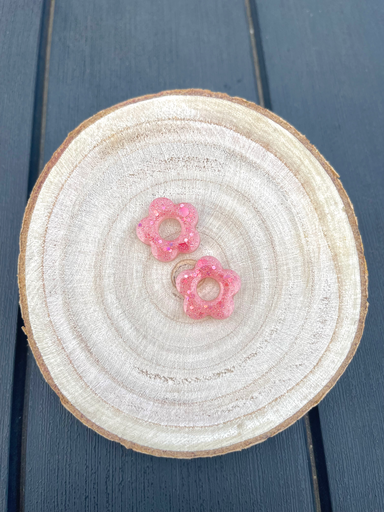 Fleurine rose à paillettes 