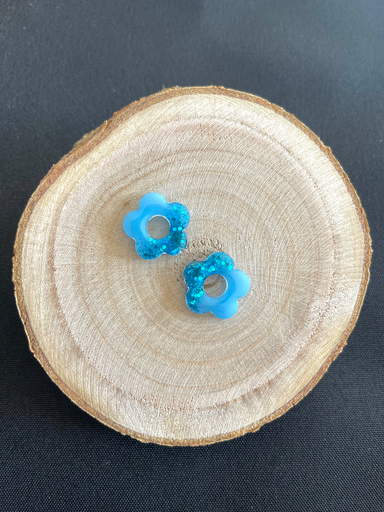 Fleurine bleu et paillettes 
