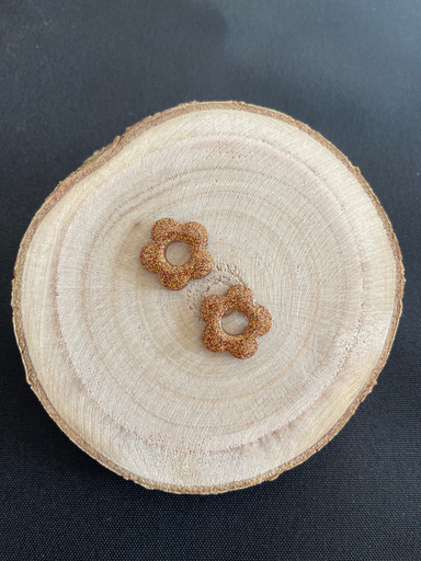 Fleurine à paillettes dorées 