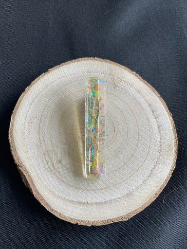 Barrette reflet jaune 
