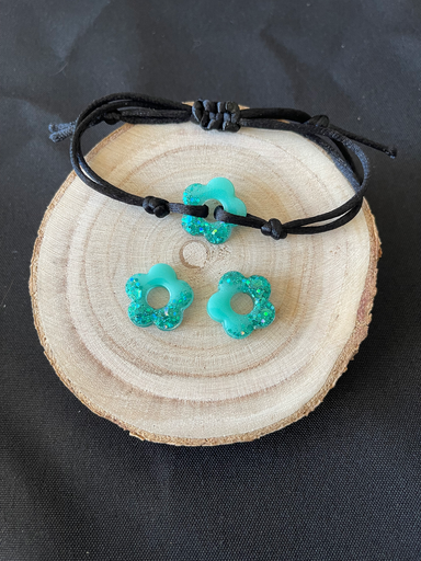 Parure bracelet et pampille turquoise 
