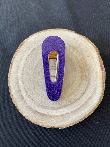 Barrette à paillettes violette