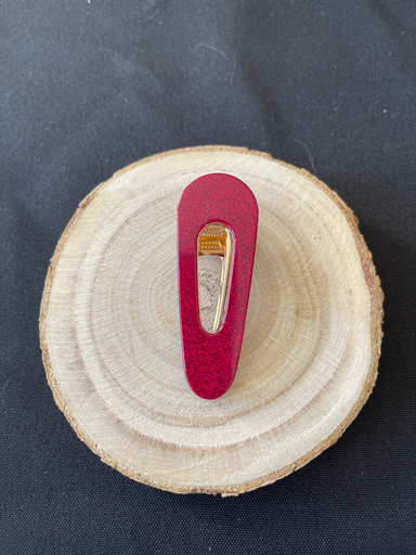 Barrette à paillettes rouge 