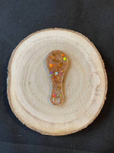 Jeton paillettes orange 