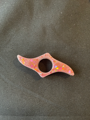 Bague de lecture rose à paillette 