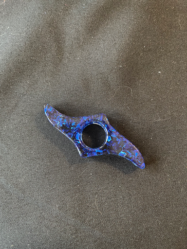 Bague de lecture éclat de feuille bleu 