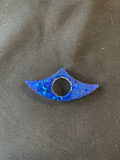 Bague de lecture bleu à paillette 