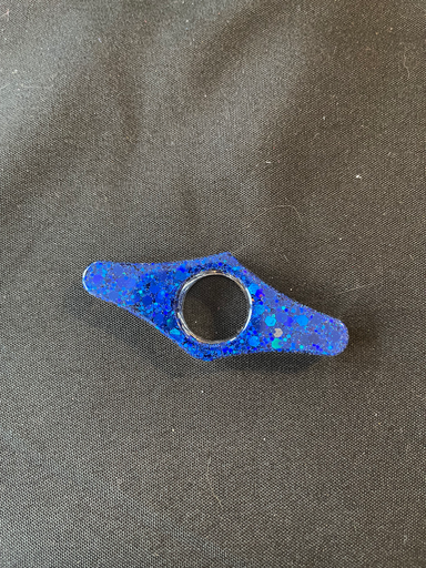 Bague de lecture bleu à paillettes 